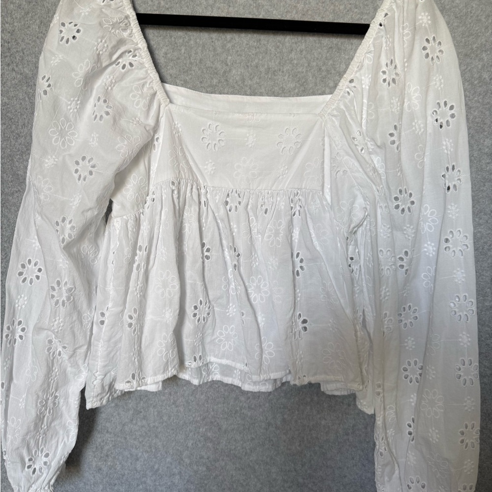 BP White Eyelet Blouse
